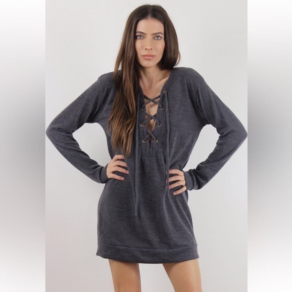 The Classic Gray Long Sleeve Dress